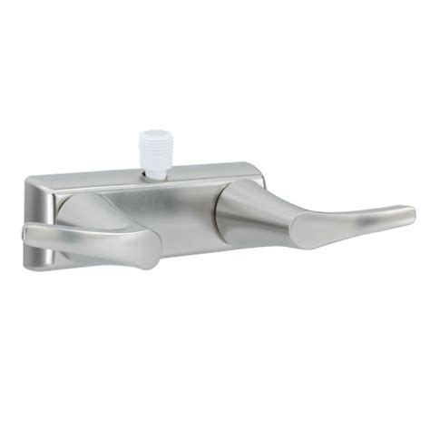 RV Shower Diverter Faucet Brushed Nickel with Sleek Twin Handles - RecPro