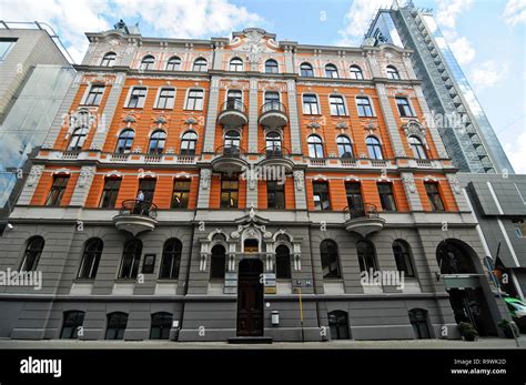 Art Nouveau building, Riga, Latvia Stock Photo - Alamy