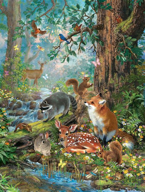 Woodland Forest Friends, 300 Pieces, SunsOut | Puzzle Warehouse