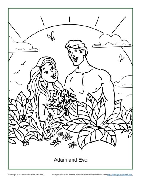 Adam And Eve Coloring Pages
