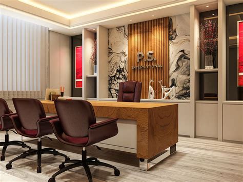 Office Interior Design & Visualization on Behance | Office interior design modern, Small office ...