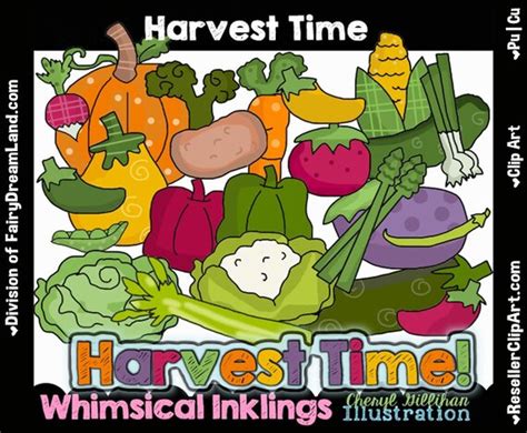 Harvest Time Clip Art Commercial Use Digital Image Png | Etsy