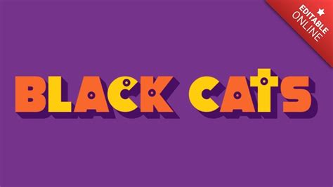 Black Cats | Halloween Font | Text Effect Generator