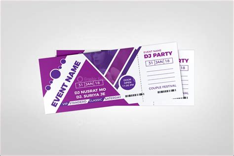 》Free Printable Event Ticket Template