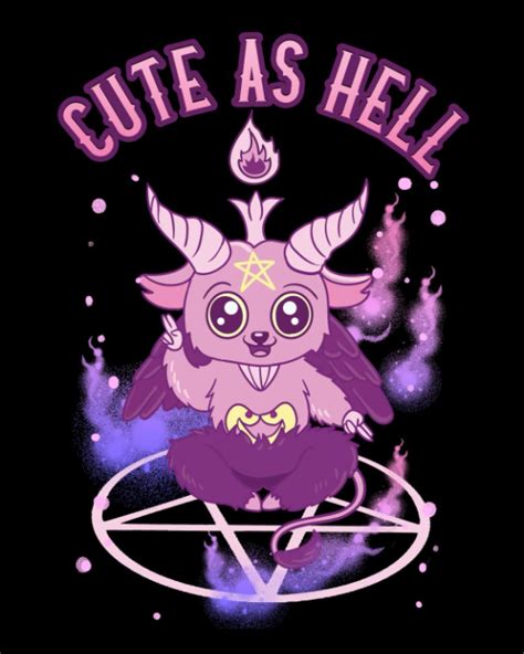 Cute As Hell: Cute As Hell Anime Kawaii Baphomet Pastel Goth Emo Pun ...