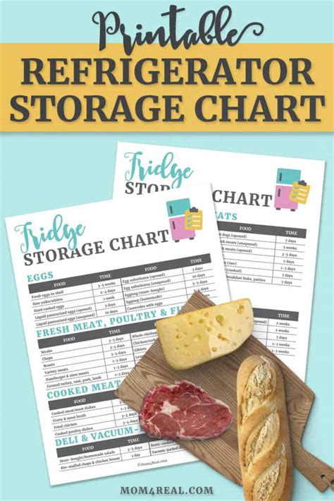 Printable Refrigerator Food Storage Chart - Mom 4 Real