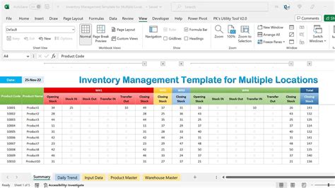 Inventory Management Template for Multiple Locations - YouTube