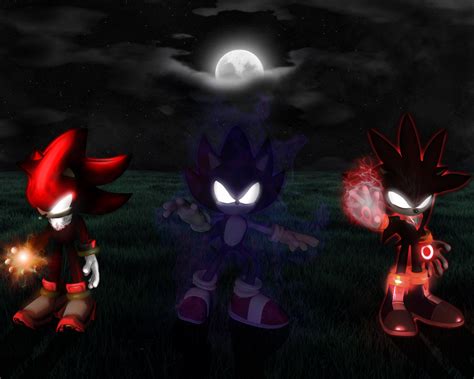 Dark Shadow Sonic and Silver by mixlou on DeviantArt