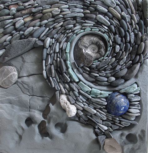 Ephemeral Ground - Natural stone mosaic with Lapis Lazuli and Aventurine. | Stone mosaic, Stone ...