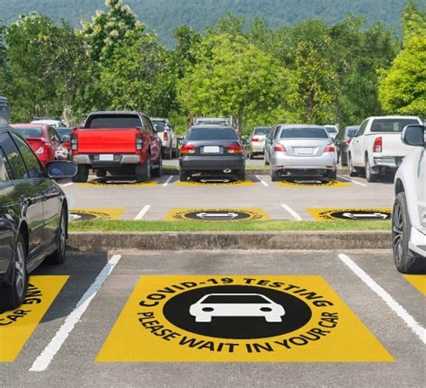 Order ‘COVID-19 Testing Wait In Car’ Floor Decals at BannerBuzz