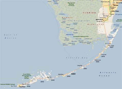 Monroe County Florida Zip Code Map