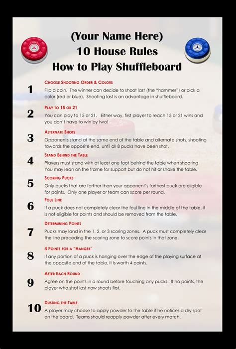 Table Shuffleboard Rules | Review Home Decor