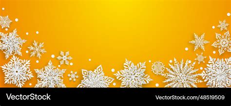 Christmas with paper snowflakes Royalty Free Vector Image