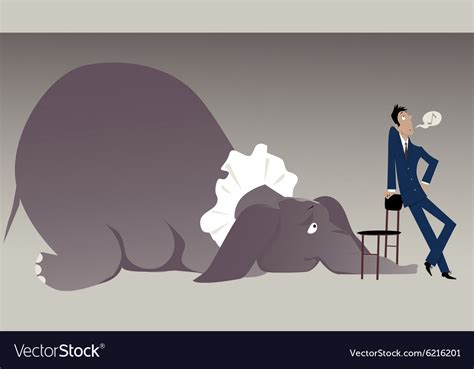 Elephant in the room Royalty Free Vector Image