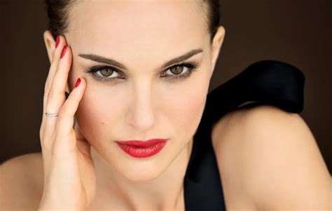 Wallpaper girl, face, hand, portrait, makeup, actress, Natalie Portman ...