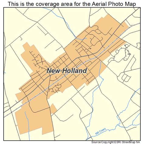 Aerial Photography Map of New Holland, PA Pennsylvania