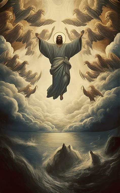 The Ascension of Jesus Christ. AI generativ 24496699 Stock Photo at Vecteezy