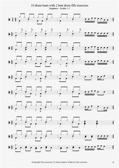 Double Bass Drum Exercises Pdf | Guitar