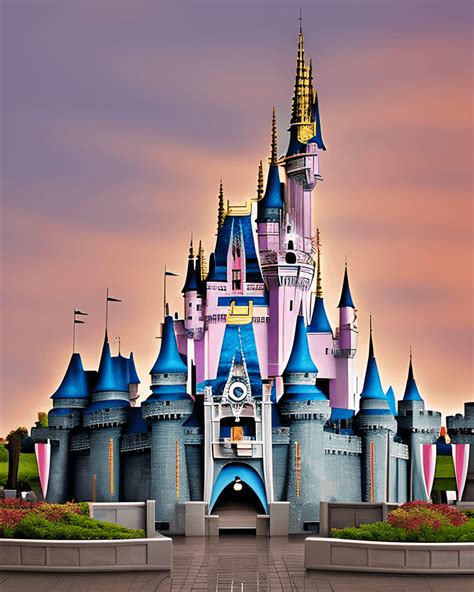 Walt Disney World Castle at Sunset · Creative Fabrica