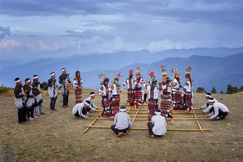 Traditional bamboo dance of Chin people that is very difficult and ...