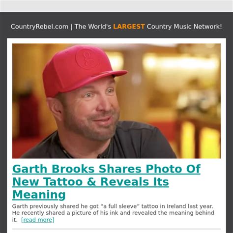 Garth Brooks Shares Photo Of New Tattoo & Reveals Its Meaning - AWeber