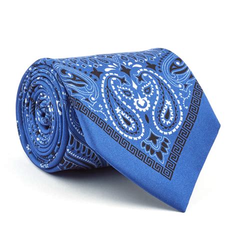 Silk Tie // Blue Bandana - Versace Ties - Touch of Modern