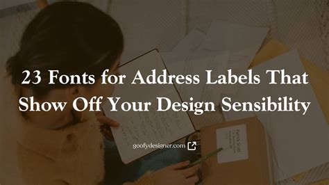 23 Fonts for Address Labels That Show Off Your Design Sensibility