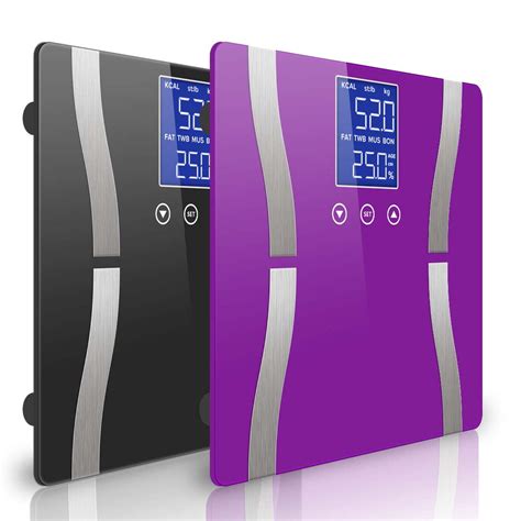 SOGA 2X Glass LCD Digital Body Fat Scale Bathroom Electronic Gym Water