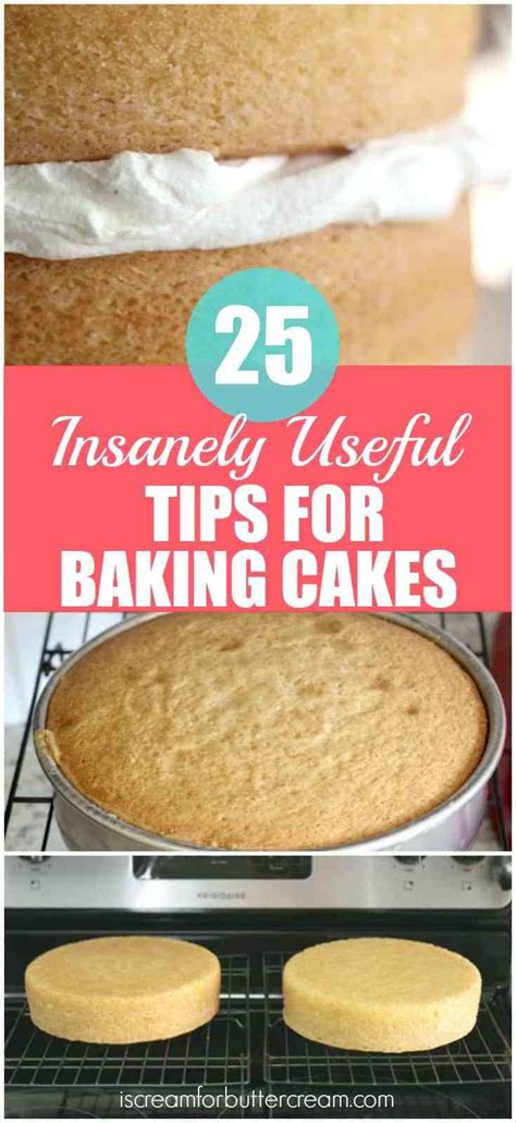 25 Insanely Useful Tips for Baking Perfect Cakes | Cooking and baking, No bake cake, Baking secrets