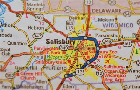 Map Image of Salisbury, Maryland Stock Photo - Image of eden, melson: 273731298