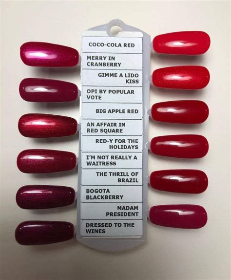 OPI Red Gel Colors in 2021 | Opi red nail polish, Opi red, Opi polish colors