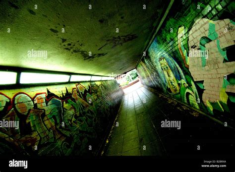 subway tunnel graffiti Stock Photo - Alamy