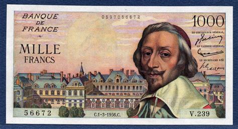 1000 Francs | Billet de banque, Banque de france, Banque