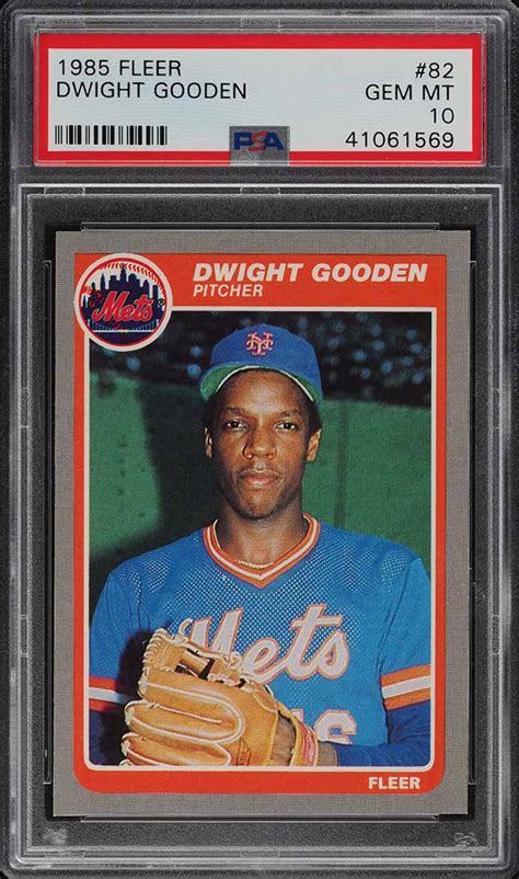 1985 Fleer Dwight Gooden ROOKIE RC #82 PSA 10 GEM MINT | PWCC Marketplace