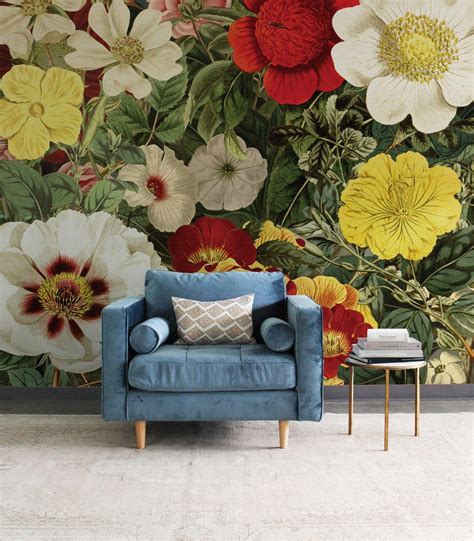 Field Of Flowers Mural | Woodland Collection | UrbanWalls | Wall murals, Mural, White flower ...