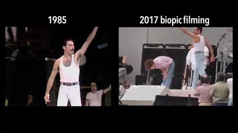 Rami Malek as Freddie Mercury Compared to Original 1985 Live Aid Video