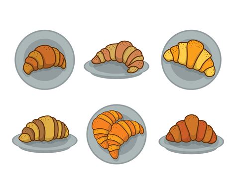 Croissant Vector Set Vector Art & Graphics | freevector.com