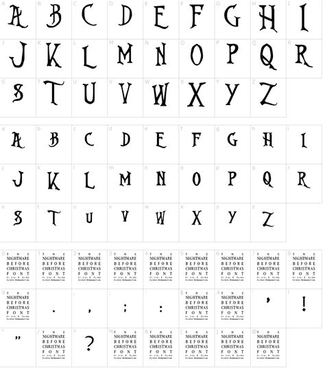 Nightmare Before Christmas Font Download