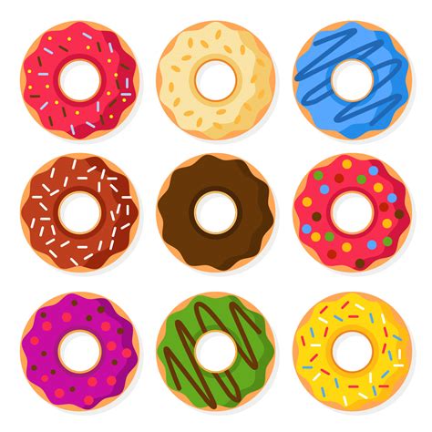 Donuts Vector Illustration 220547 Vector Art at Vecteezy