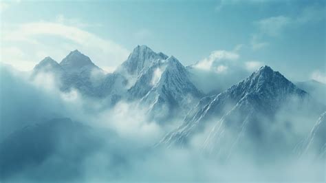 Wallpaper 3D, 5k, 4k wallpaper, 8k, Mountains, snow, clouds, Nature #5255