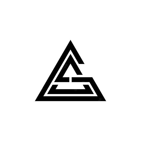 Premium Vector | A letter s with a triangle shape