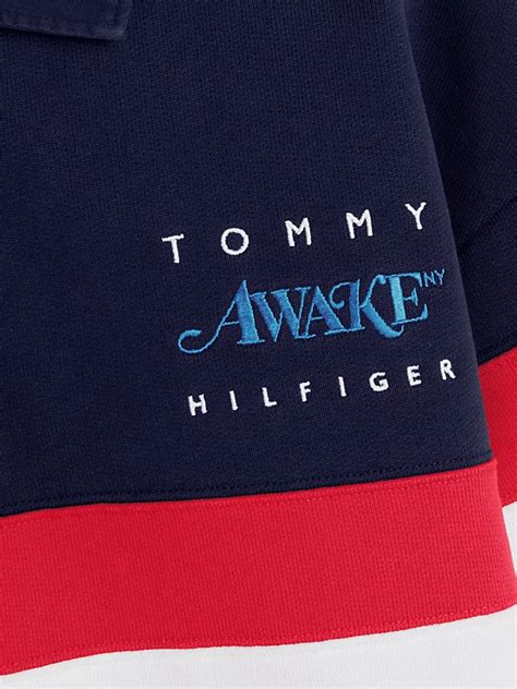 Tommy x Mercedes-AMG F1 x Awake NY All-Over Flag Rugby Shirt | BLUE | Tommy Hilfiger