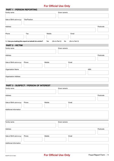 Free Printable Police Report Templates [PDF, Word, Excel] Students, Theft