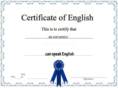 Certificado De Ingles