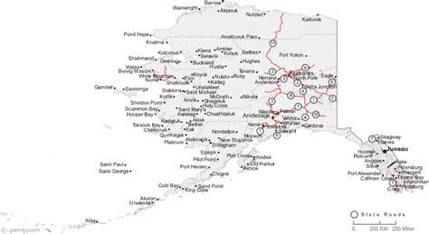 Map of Alaska Cities - Alaska Road Map