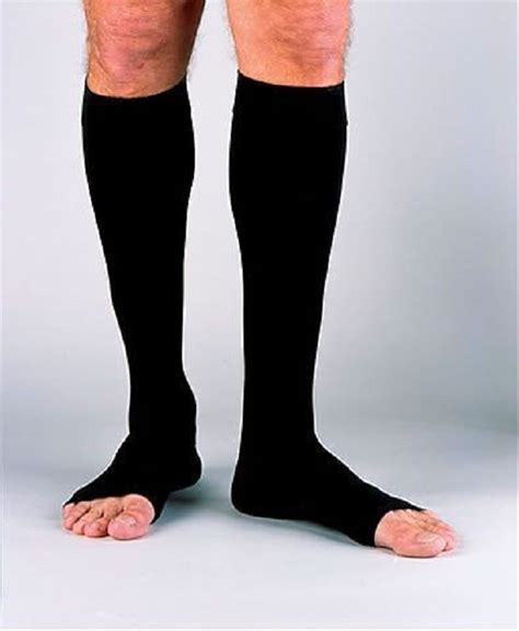 Jobst for Men Open Toe Knee High Ribbed Compression Socks