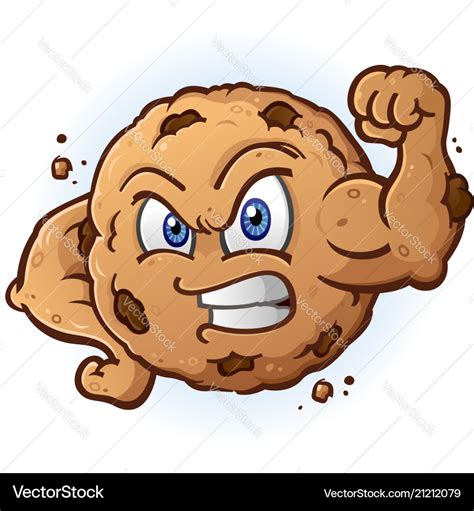 Tough cookie cartoon character Royalty Free Vector Image