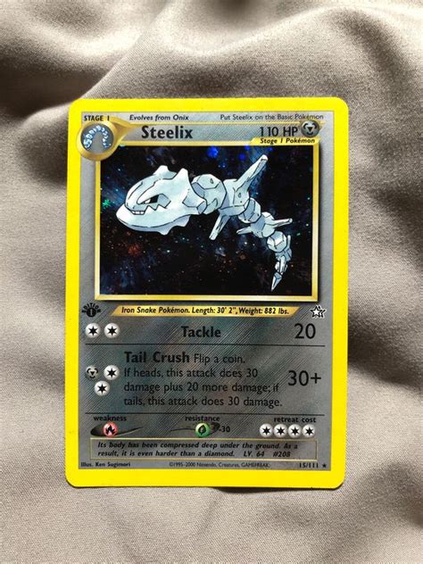 First edition holographic steelix Pokemon card 15/111 for Sale in ...