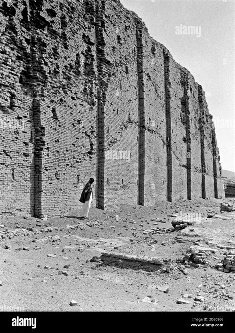 Original Caption: Iraq. Ur. (So called of the Chaldees). Western wall of the ziggurat - Location ...