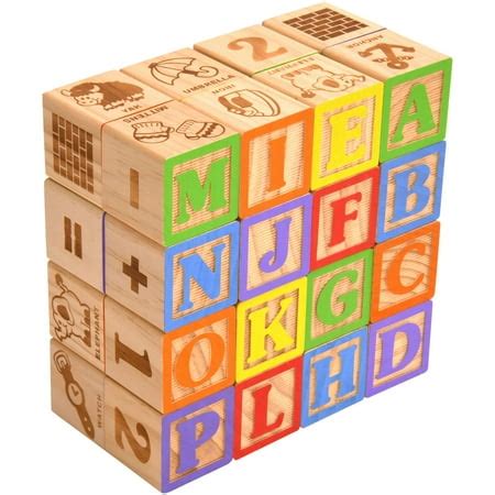 Spark. Create. Imagine. 30-Piece Real Wood Alphabet Blocks - Walmart.com